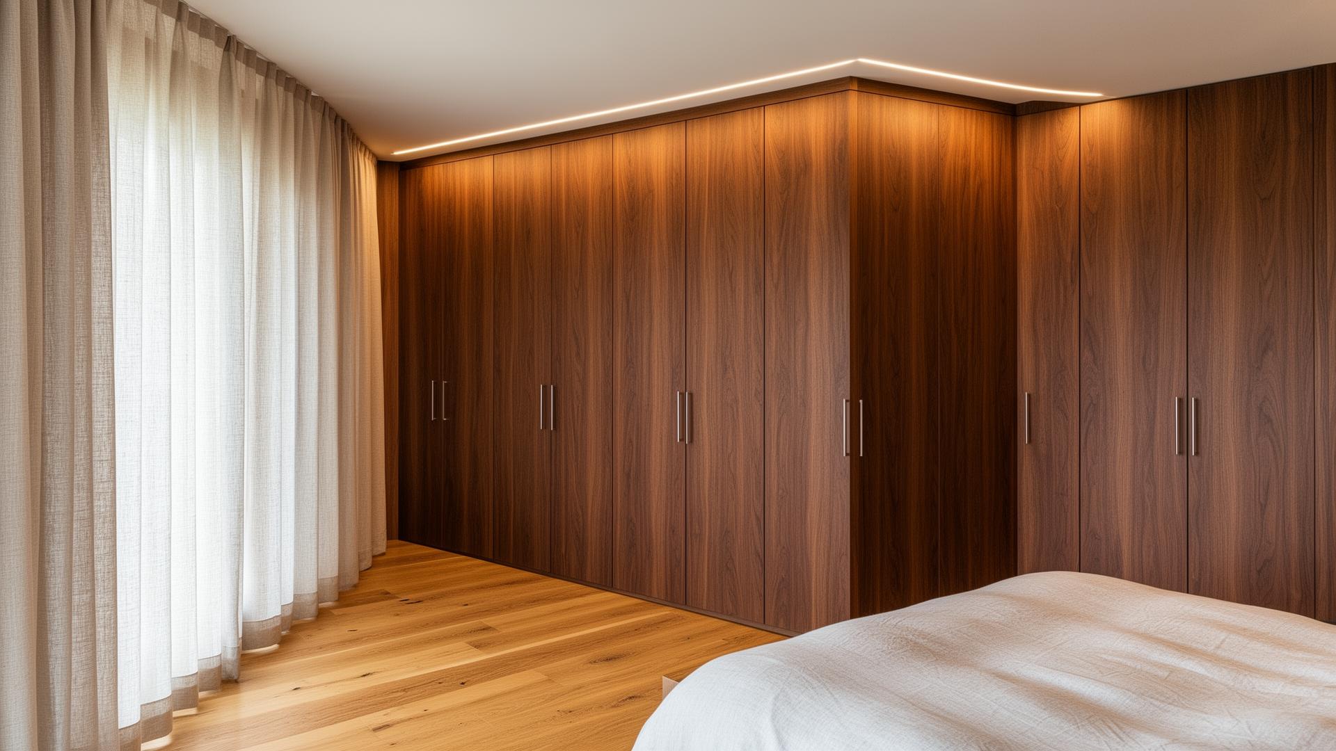 Einbauschrank in Nussbaum